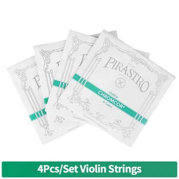 4pcs/set A E G D String Chrome Steel Pirastro Tonica Струни за цигулка за 4/4 Аксесоари за цигулка Зелено Сребро