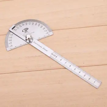 180 градуса неръждаема стомана транспортир ъгъл търсач ротационен измерване владетел измерване владетел дървообработващи инструменти за измерване на ъгли