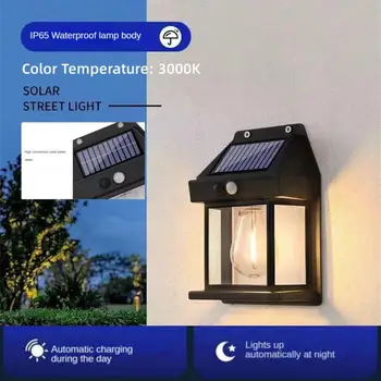 Сензор за движение Слънчева лампа Външни водоустойчиви режими на осветление Човешки индукционни светлини Двор Градина Вила Гараж Стенна светлина