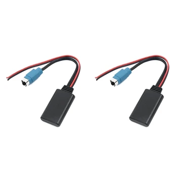2X автомобилен Bluetooth модул музикален адаптер Aux аудио кабел за алпийски CDE-W203ri IDA X303 X305 X301 KCE-237B