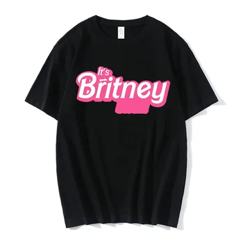 мъжки тениски Britney Spears T Shirt It's Britney Graphic Print T-Shirt Fashion Aesthetic Oversized Short Sleeve T Tops