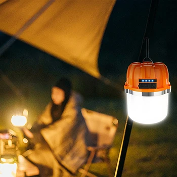 Авариен лагерен фенер USB зареждане Преносима лагерна лампа Power Bank Висящ палатков фенер 260LM за външно къмпинг осветление