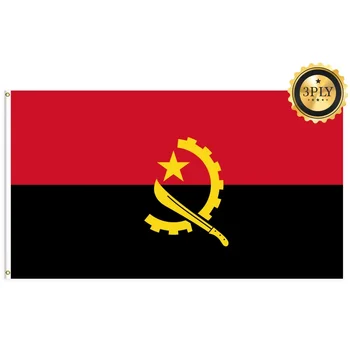 Ангола национален флаг двупластов с кърпа за засенчване 90 * 150 празник универсален флаг, фен открит колоритен флаг