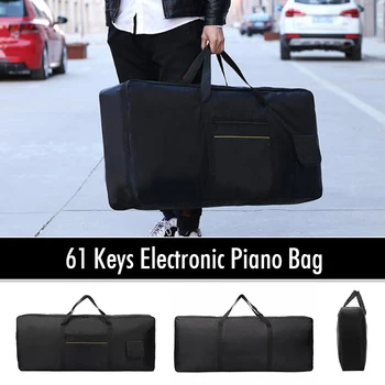 черен водоустойчив 61 ключ електронен орган пиано синтезатор преносим чанта подплата нетъкан текстил надраскване защита случай