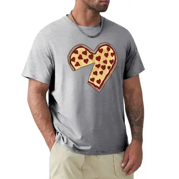 Парче от сърцето ми Съвпадение пица тениска животински печат риза за момчета смешно тениски мъжки памучни тениски