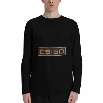 CSGO тениски с дълъг ръкав мъжки дрехи сладък върховете черна тениска мъжки високи тениски