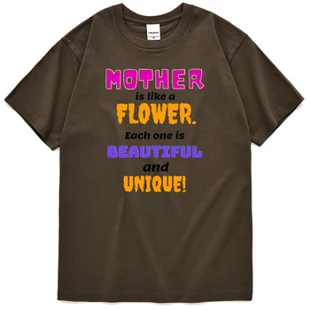 Майката е като цвете Всеки един е красив и уникален печат мъжки тениски улична мода тениска меки готини върхове спортна тениска