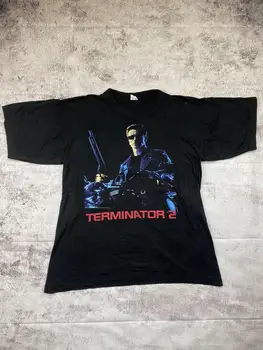 Vtg Терминатор 2 Big Print Movie Promo Tee (XL) GTMB306 мъжка тениска