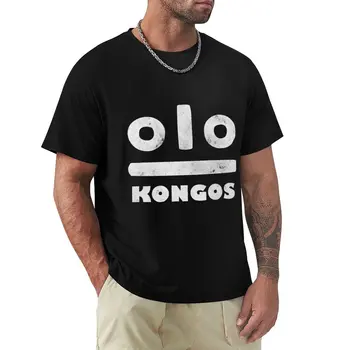 KONGOS Тениска обикновена тениска летни дрехи момчета тениски мъжки графични тениски смешни