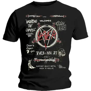 Slayer Haunting the Chapel Tour 1984 Tom Araya OFFICIAL Tee T-Shirt Mens Unisex