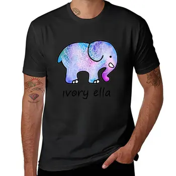 Нова тениска Ivory-Ella-Elephant тениска за момче Извънгабаритна тениска смешни тениски тениска мъже