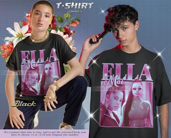 ELLA MAI Реколта риза Ella Mai почит тениска Ella Mai Fan Tees Ella Mai ретро 90s пуловер Ella Mai Merch подарък
