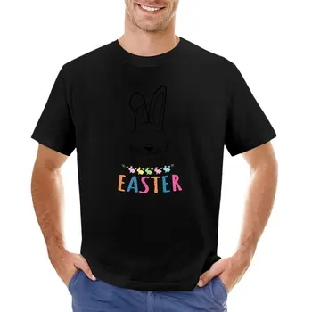 Зайче лице със слънчеви очила за Великден тениска пот риза мъжки графични тениски аниме