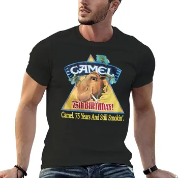 Нови цигари Camel Pocket Gray Deadstock Joe Camel T-Shirt Смешни тениски Къс ръкав персонализирани тениски мъжки дрехи