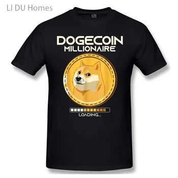 LIDU Dogecoin Милионер Зареждане Cool Doge монета Крипто валута T ризи Дамска мъжка тениска Летни тениски Графики Tee Tops