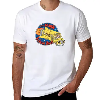 New The Magic School Bus лого тениска обикновена тениска хипи дрехи kawaii дрехи дрехи за мъже