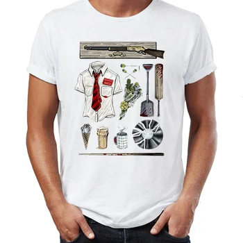 мода Мъжка тениска с къс ръкав Шон от мъртвите зомбита Шон и Ед Забавни Страхотна тениска тениски върхове harajuku streetwear