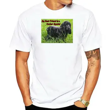 Black Cocker Spaniel Dog Тениска My Best Friend - Избор на цветове за размер!