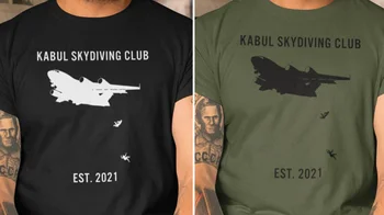 Kabul Skydiving Club EST 2021 Тениска Размер S-5Xl