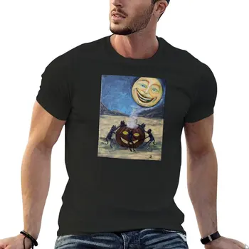 Хелоуин котка ритуална тениска възвишена тениска тениска за момче извънгабаритни тениски извънгабаритни тениски за мъже