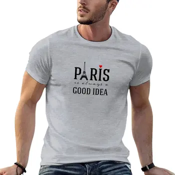 Париж винаги е добра идея Тениска пот ризи празни тениски обичай тениска тежка категория тениски тренировка ризи за мъже