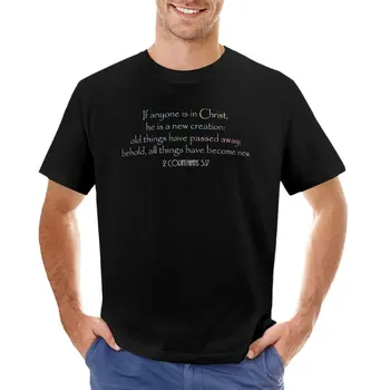 2 Коринтяни 5:17 Тениска естетически дрехи мъжки тениски с дълъг ръкав