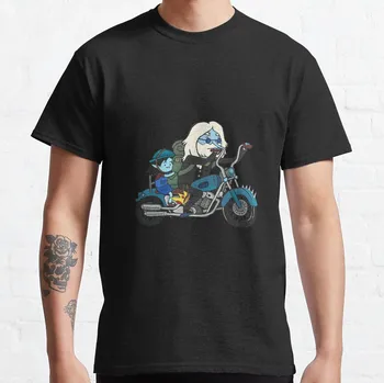 Simon & Marcy Мотоциклетна тениска корейска мода риза с животински принт за момчета мъжки графични тениски хип-хоп