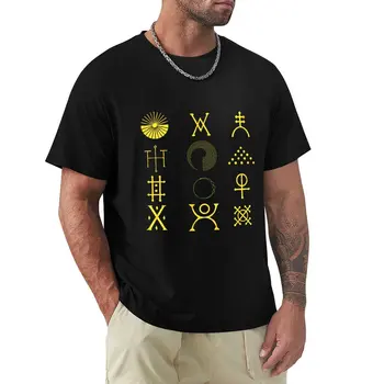 Битката при портата на градината Символи Версия 2 тениска ризи графични тениски тежка категория мъжки облекла