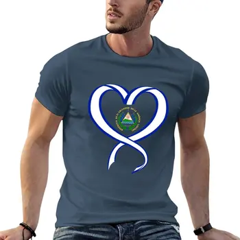 Escudo de El Salvador en Corazon T-Shirt T-shirt for a boy custom t shirts hippie clothes boys t shirts black t shirts for men