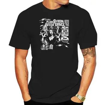 Horror Movie Tee Plan 9 (Nine) from Outer Space-Ed Wood-Vampira Graphic T-Shirt for Men Women