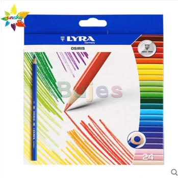 LYRA Маслен цветен молив изкуство ръка рисуване комплект триъгълник писалка притежателя 12/24/36color молив дневник държач с ярки цветове арт консумативи