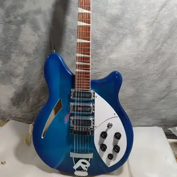 6-струнна синя 360 електрическа китара