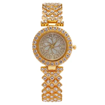 Нова мода жени гривна часовници дами сплав каишка кристал кварц китката часовник луксозна мода кварцов часовник жени подарък Часы