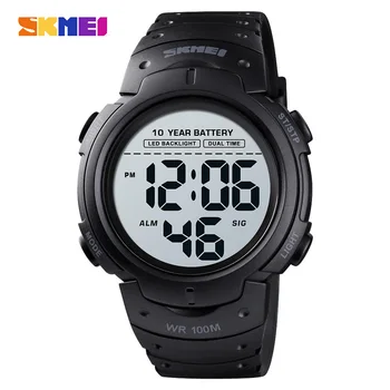 SKMEI 1560 Военни спортни цифрови часовници Мъже LED електроника Man Watch Моден хронометър 100M водоустойчив часовник Reloj Masculino